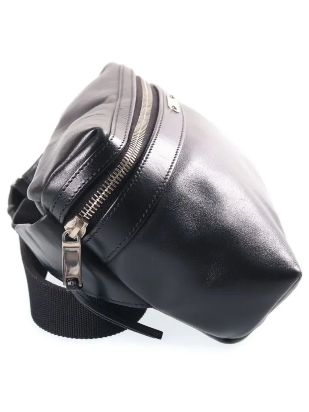 Saint Laurent Paris Messenger Bag Black Leather Silver